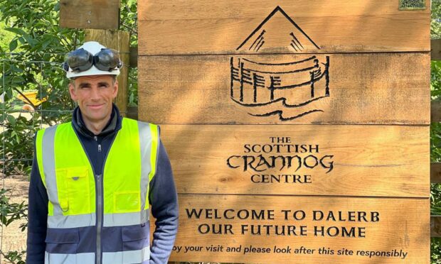 JML Contracts boss John Langley at the site of the new Scottish Crannog Centre. Image: Bannerman Media.
