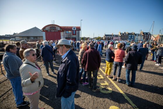 Locals answered the call for support at Arbroath RNLI station. Image: Kim Cessford/DC Thomson