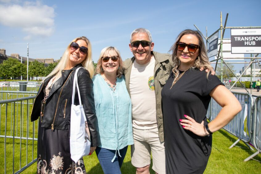 Gill Graham, Susan MacNab, Colin MacNab and Danielle Parys pictured at Big Weekend on Friday.
