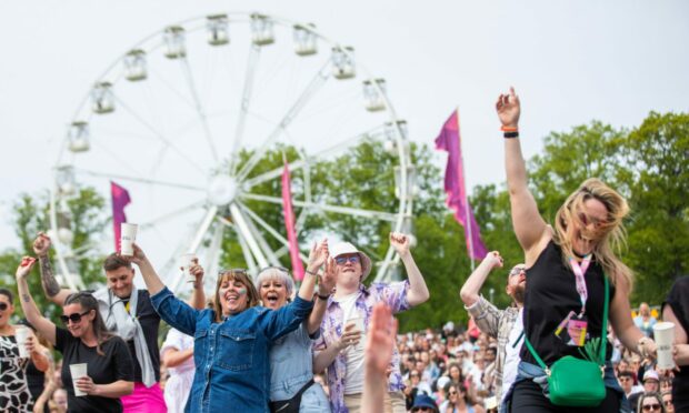 Fans having a ball at Radio 1's Big Weekend in Dundee. Image: Kim Cessford/DC Thomson
