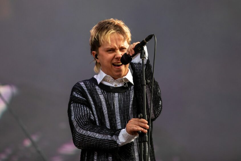 Nothing but Thieves frontman Conor Mason performing at the Big Weekend in Dundee.