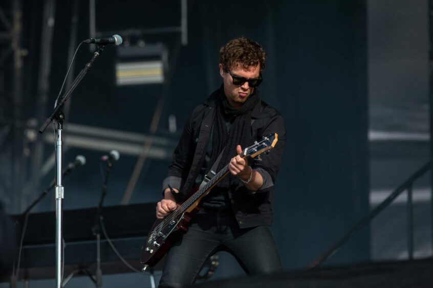 Royal Blood playing on the main stage of the Big Weekend on Sunday.