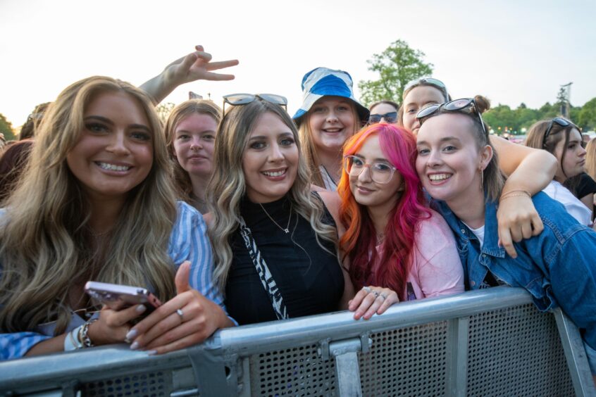 Fans pose for our photographer as Lewis Capaldi closes the Big Weekend.