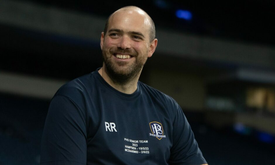 PE teacher Ross Robinson, pictured at Hampden, who says Higher PE is useful for many career paths.