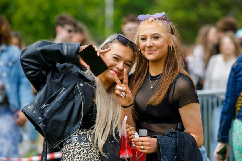 Pair smiling on day two of Radio 1's Big Weekend.