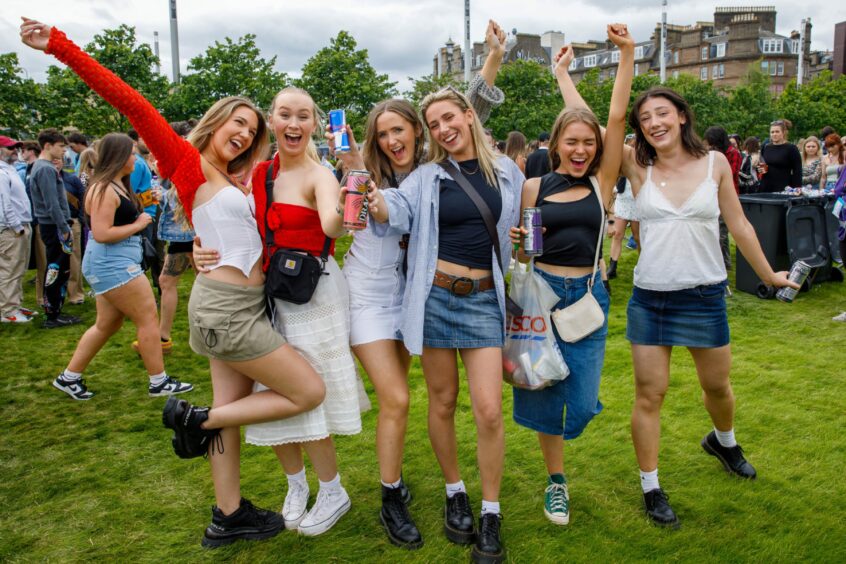 Revellers get ready to make the trip to the Big Weekend ground.