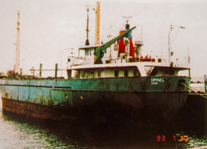 The DIMAR-B after being impounded at Halifax, Nova Scotia. Image: Crown Office.