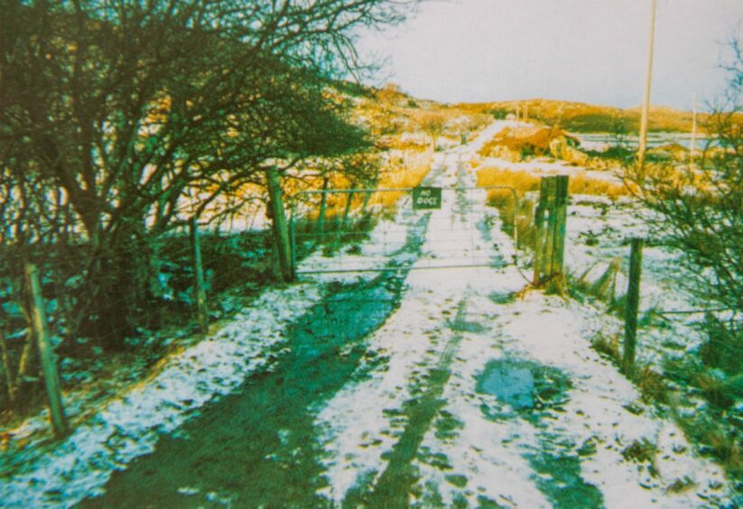 The road near Drumbeg where the cocaine was stashed. Image: Crown Office.