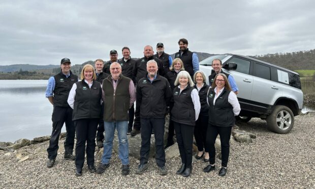 Members of the Land Rover Experience Scotland team.