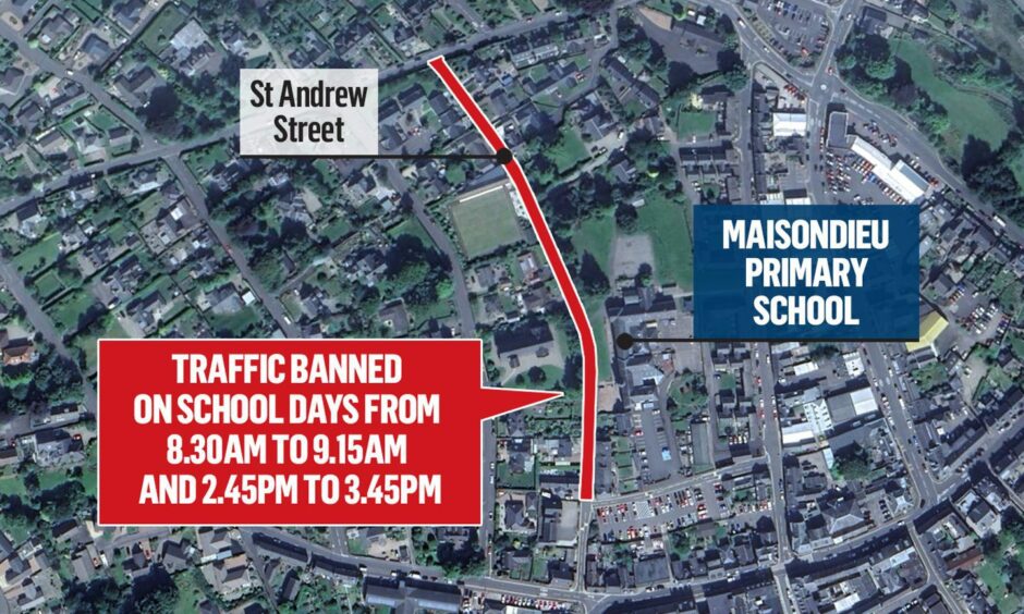 Maisondieu Primary traffic ban map