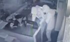 CCTV of thieves people during a break-in at the Meze Grill in Broughty Ferry