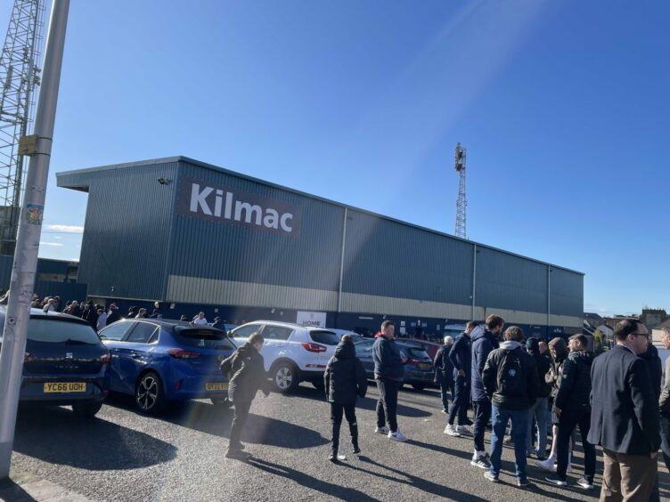 Dundee supporters queued from early on Monday morning to secure tickets for Friday's season-defining clash. Image: Ben MacDonald/DC Thomson.