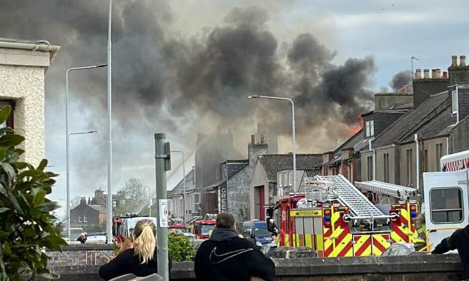 The fire in Methil on Sunday
