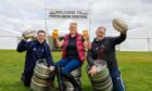 Perth Beer Festival organiser Alan Brown, license holder Natalie McKinnon and Jeremy Wares of Perthshire Rugby.