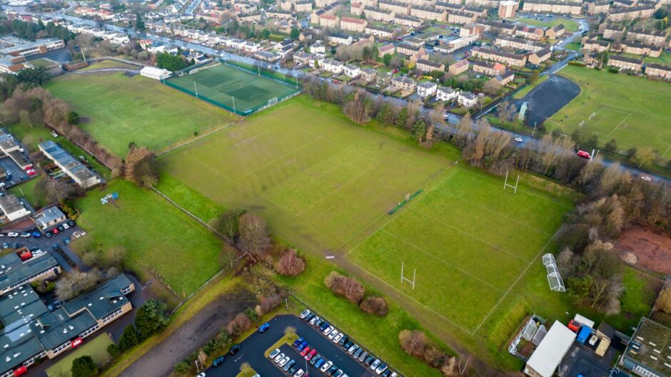 Dundee FC training pitches at the Gardyne Campus facility. Image: D&A College.