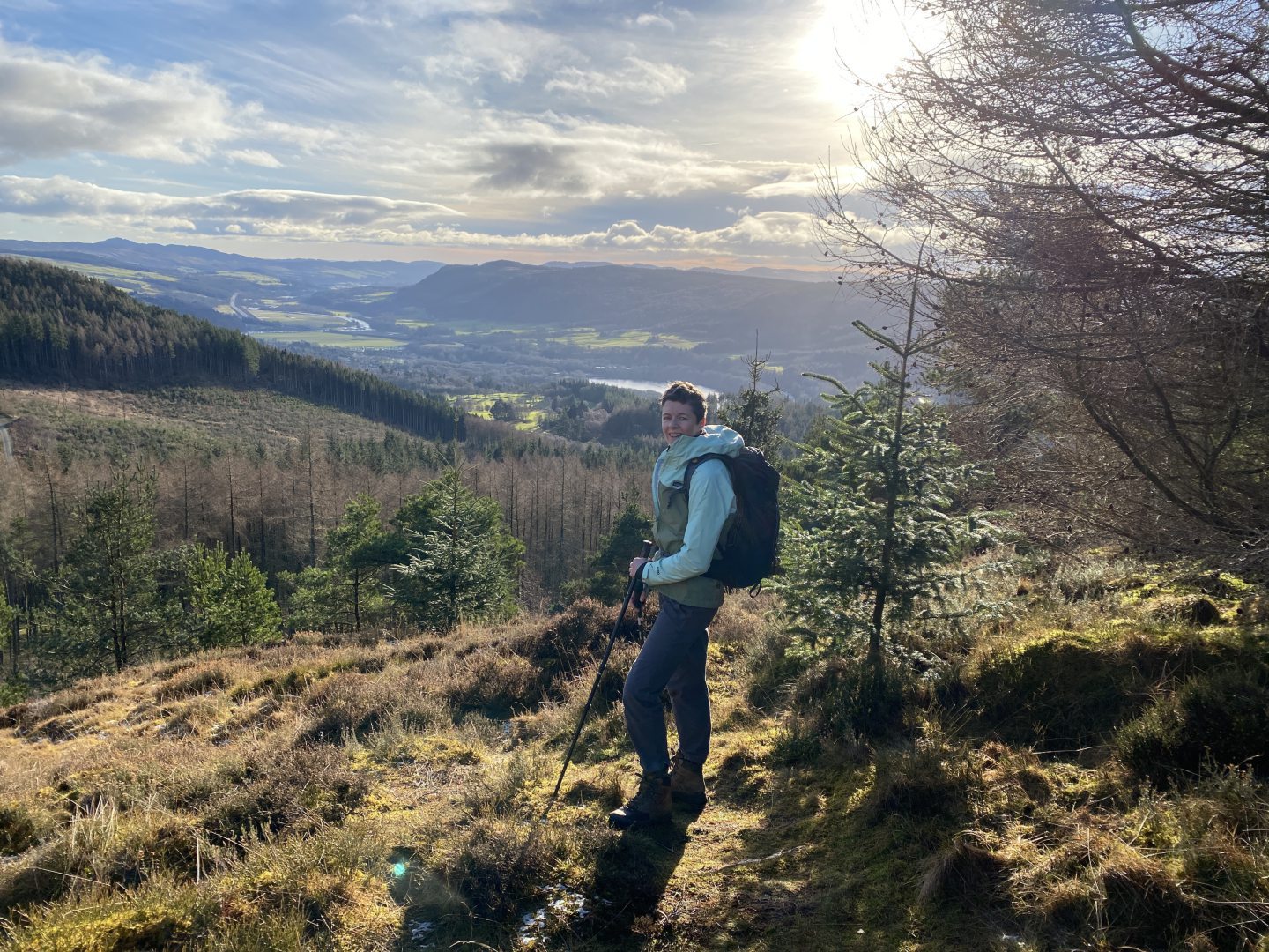 Nina Burrowes takes in the view from Craigower, near Pitlochry. 