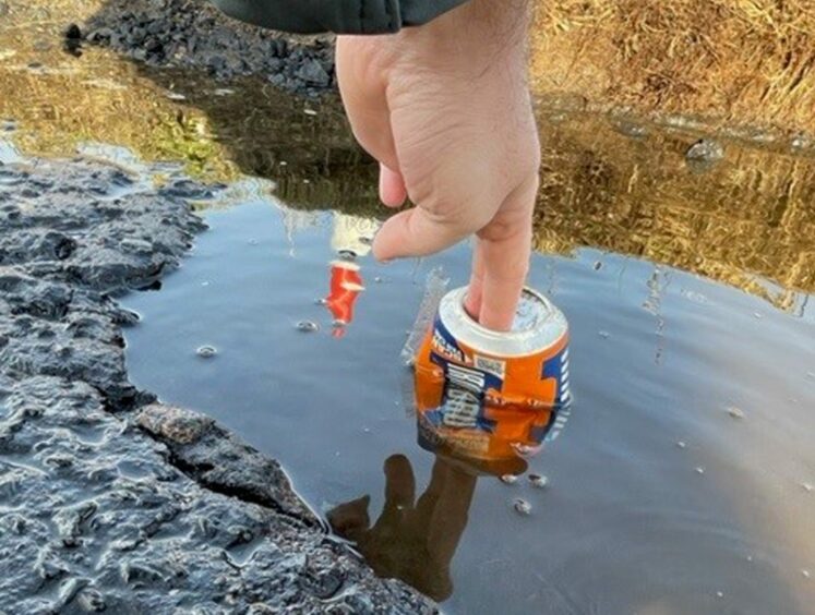 The pothole at the centre of the Fife Council claim was the depth of an Irn Bru can.