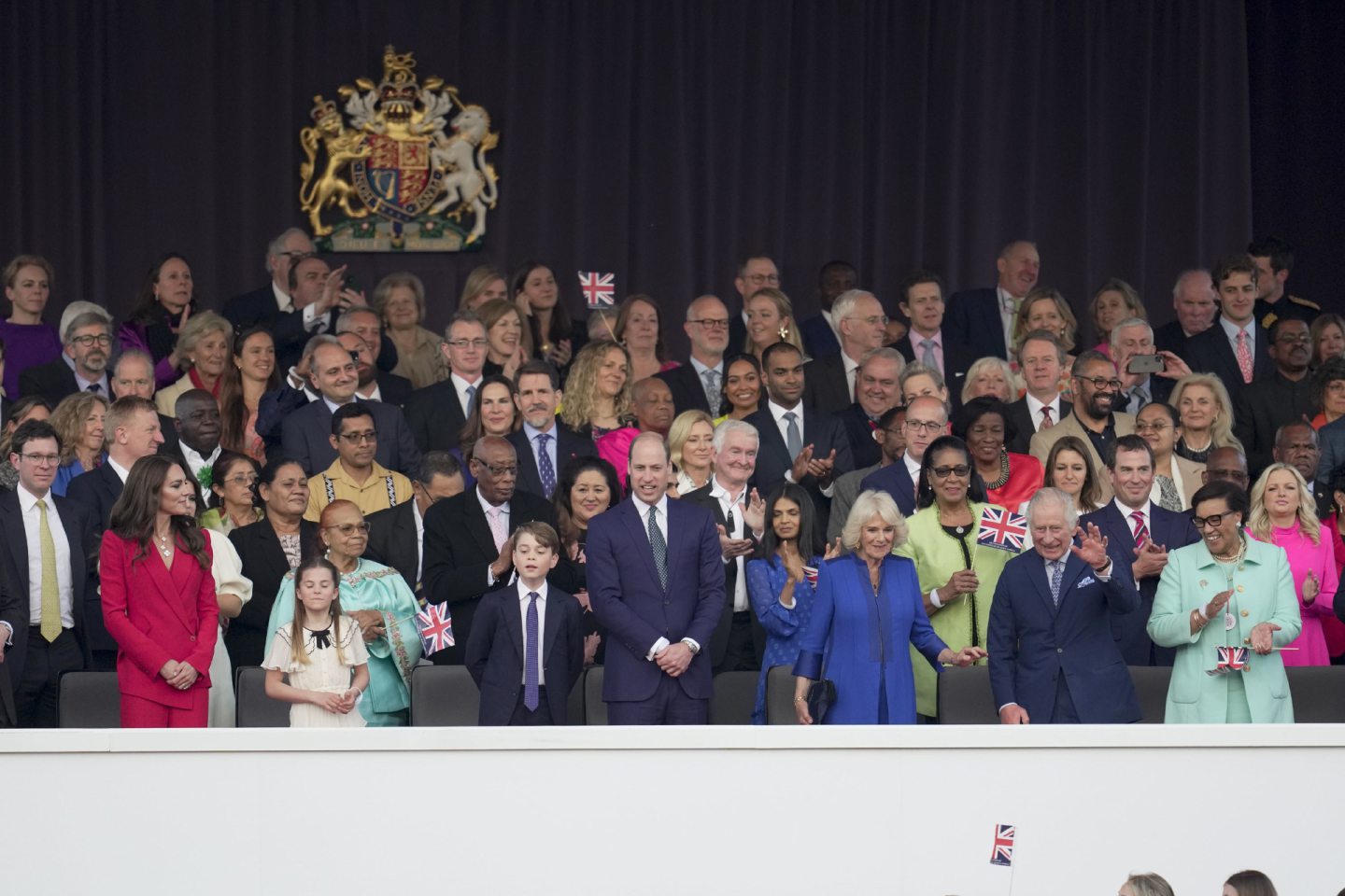 The Royal Box during the Coronation Concert held in the grounds of Windsor Castle. Image: Kin Cheung/PA Wire.