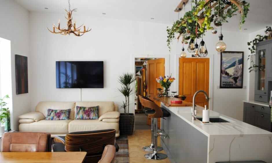 The extension offers open plan living. Image: BBC Scotland.