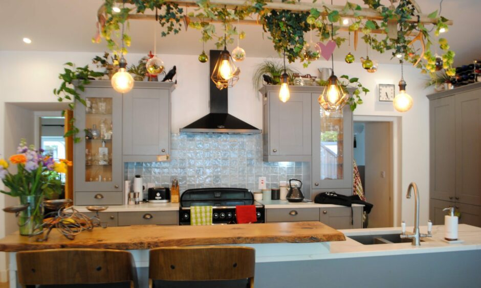 The kitchen forms part of a stunning new extension to Daisy Cottage. Image: BBC Scotland.