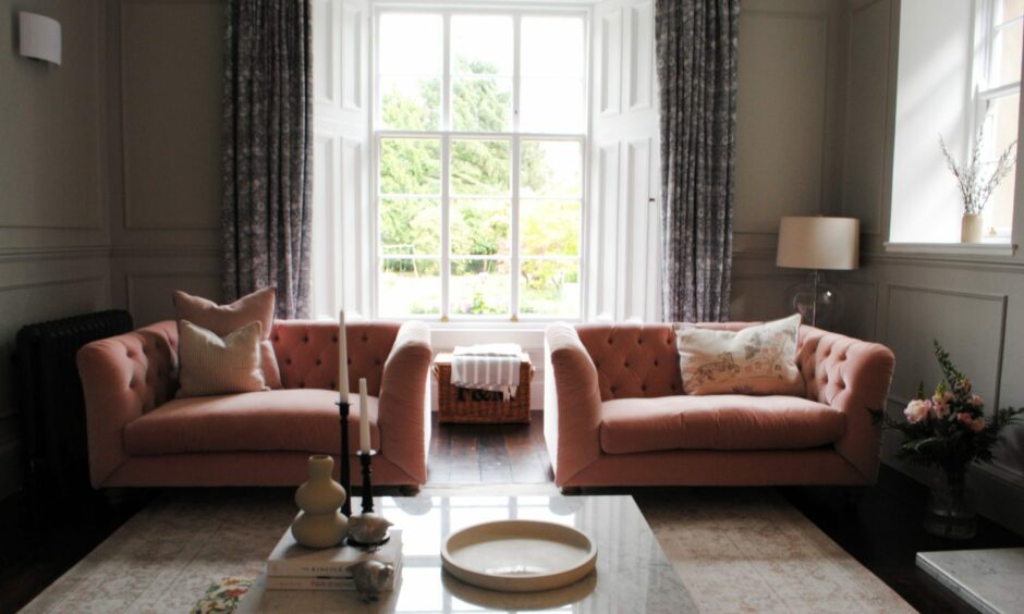 The living room at the Old Manse in Auchterarder, which is in the running to be Scotland's Home of the Year. Image: BBC Scotland.