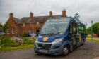 Auchterarder bus outside St Margaret's Hospital