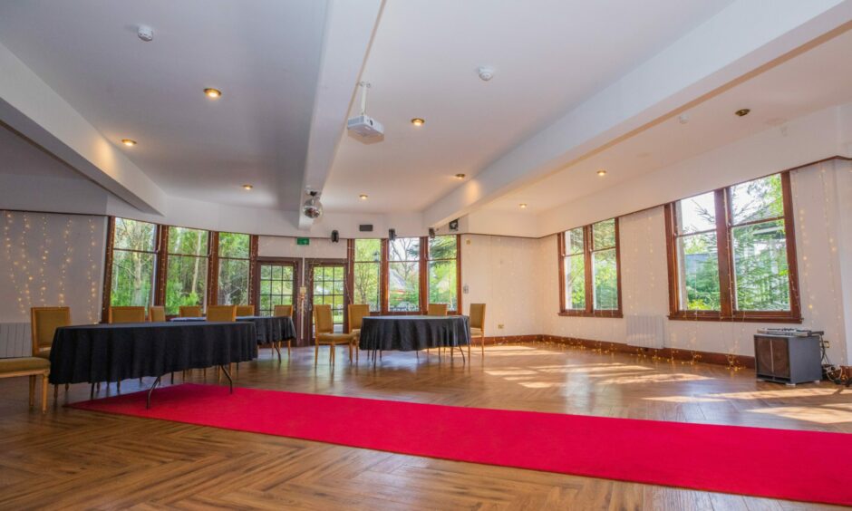 An empty function hall at McArthur Manor, which can be transformed into a wedding venue. Image: Steve MacDougall/DC Thomson.