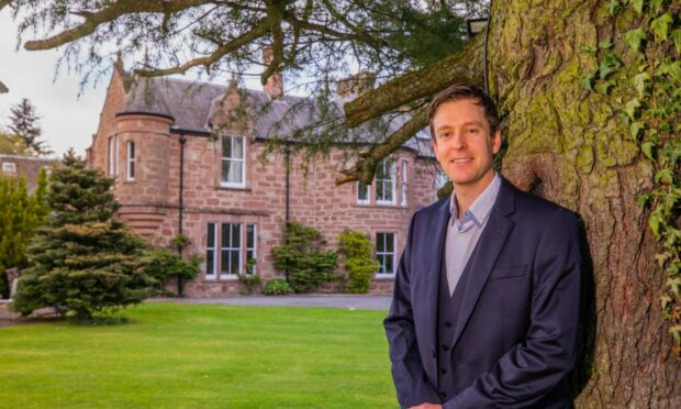 McArthur Manor manager Nicholas Lungley outside the 18th century property. Image: Steve MacDougall/DC Thomson.