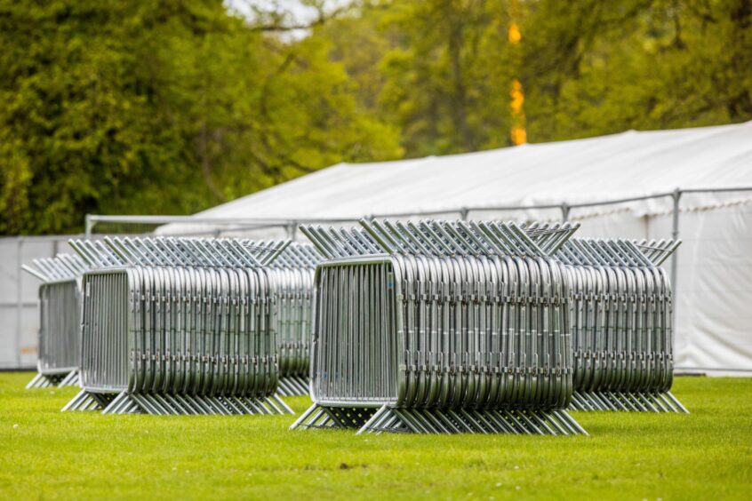 Fencing at Camperdown Park for Radio 1's Big Weekend