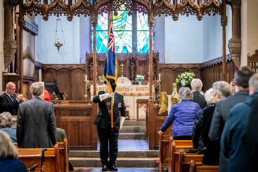 The service at St James Episcopal Church, Cupar. 