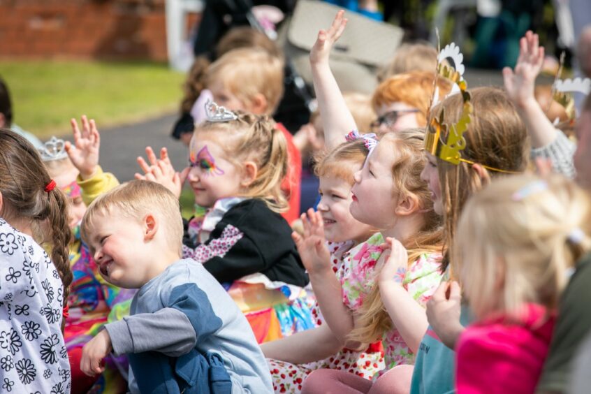 Children at the Leven Coronation big picnic loved Jamie the Jester.