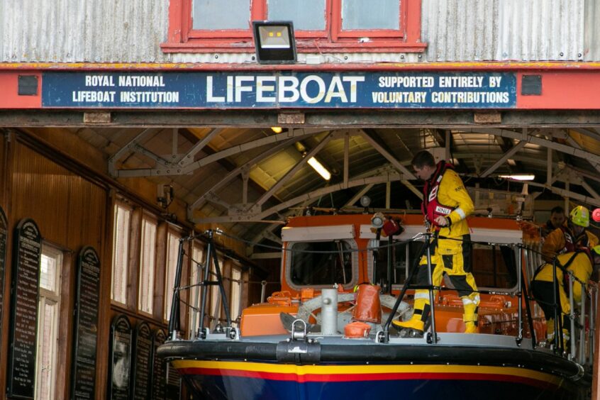 RNLB Inchcape at Arbroath station.