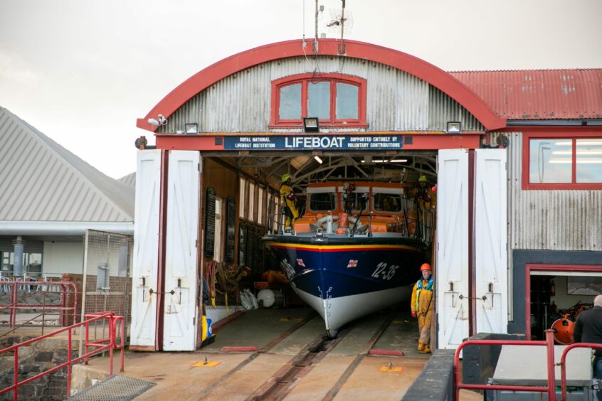 Arbroath lifeboat Inchcape in the town station.