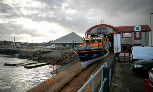 Arbroath's all-weather   Inchcape being launched from the town station. Image: Steve Brown/DC Thomson