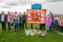 80th Link Town Scout Group with the mining banner and wreaths laid. Image: Steve Brown/DC Thomson