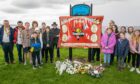 80th Link Town Scout Group with the mining banner and wreaths laid. Image: Steve Brown/DC Thomson