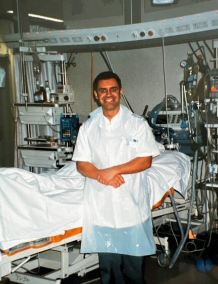 Nurse Scott Peters is pictured working in intensive care at Aberdeen Royal Infirmary. Image: Supplied by Scott Peters.