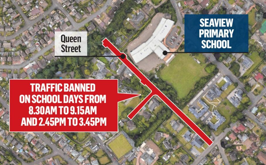 Seaview Primary traffic ban map