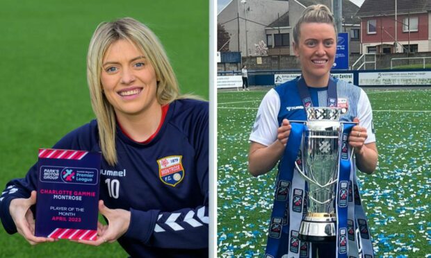 Charlotte Gammie won the SWPL2 Player of the Month in April and the title in May. Image: Montrose FC Women.