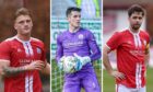 Hamish Thomson, Lenny Wilson have signed new deals while Jamie Bain will be leaving Brechin City. Image: DCT Media.