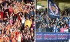Dundee United and Dundee supporters' passion for their teams remains undented by their respective frustrations. Images: SNS