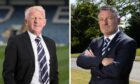 Dundee technical director Gordon Strachan (left) and new manager Tony Docherty (right). Images: David Young/SNS