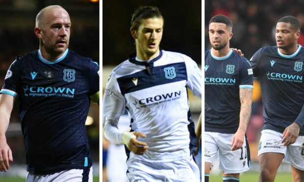 Dundee saw the likes of (from left) Charlie Adam, Zeno Ibsen Rossi, Declan McDaid and Vontae Daley-Campbell depart last summer