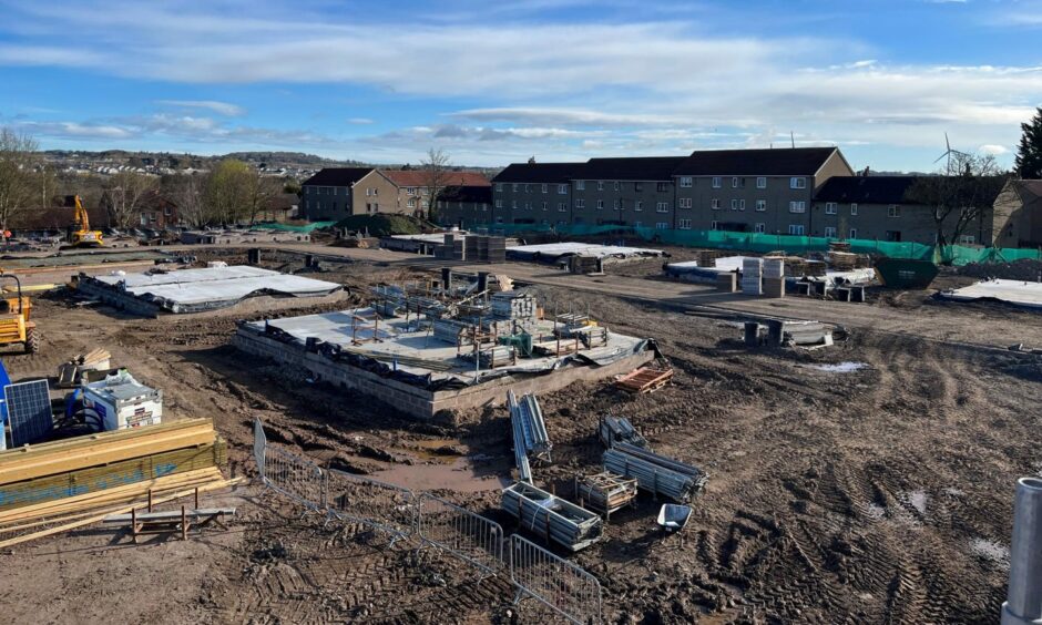 The Ballindean Road development in Dundee is under way. Image: Caledonia Housing Association.