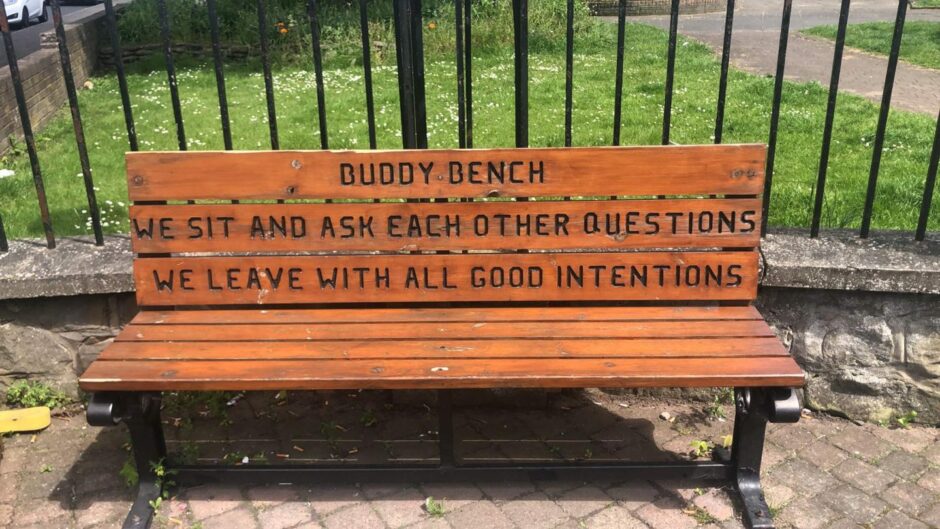 The benches were installed to encourage friendship and conversation.