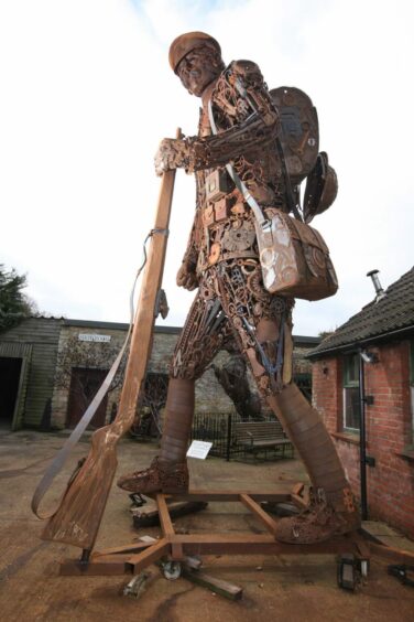 A statue of the Black Watch hauntings.