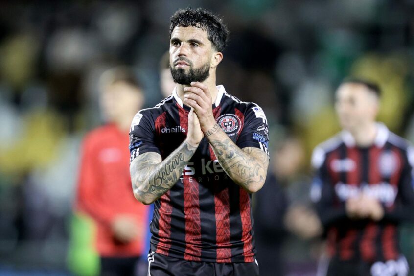 Bohemians' Declan McDaid applauds the fans after the gameSSE Airtricity League Premier Division, Tallaght Stadium.