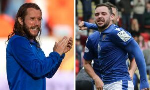 Drey Wright and Stevie May share St Johnstone player of the year awards