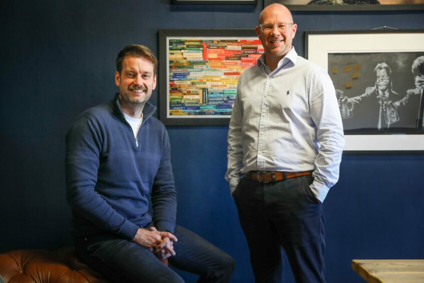 Simon Anderson (left) with business partner Stuart Clark.