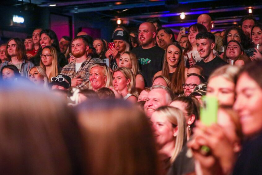 Fans at Lewis Capaldi's Fat Sam's gig